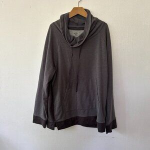 FLYWHEEL Sweatshirt Medium Gray‎ High Neck Pullover Pocket Oversized Gorpcore